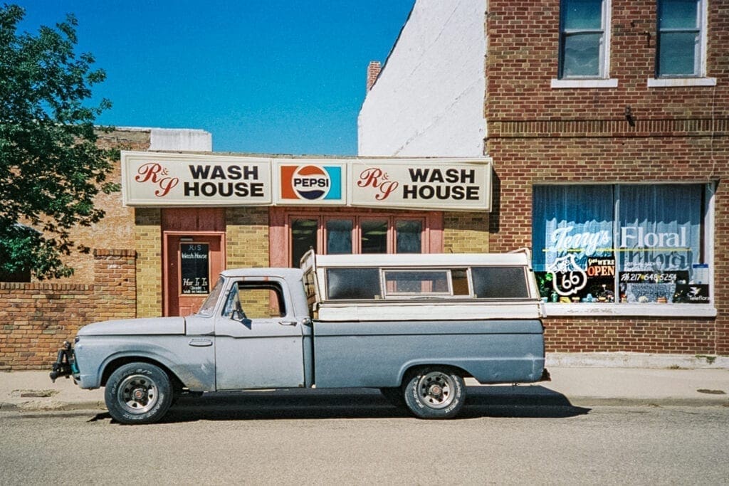 USA Route 66 Atlanta IL Illinois Old Pickup Truck Spotlight Sojourns