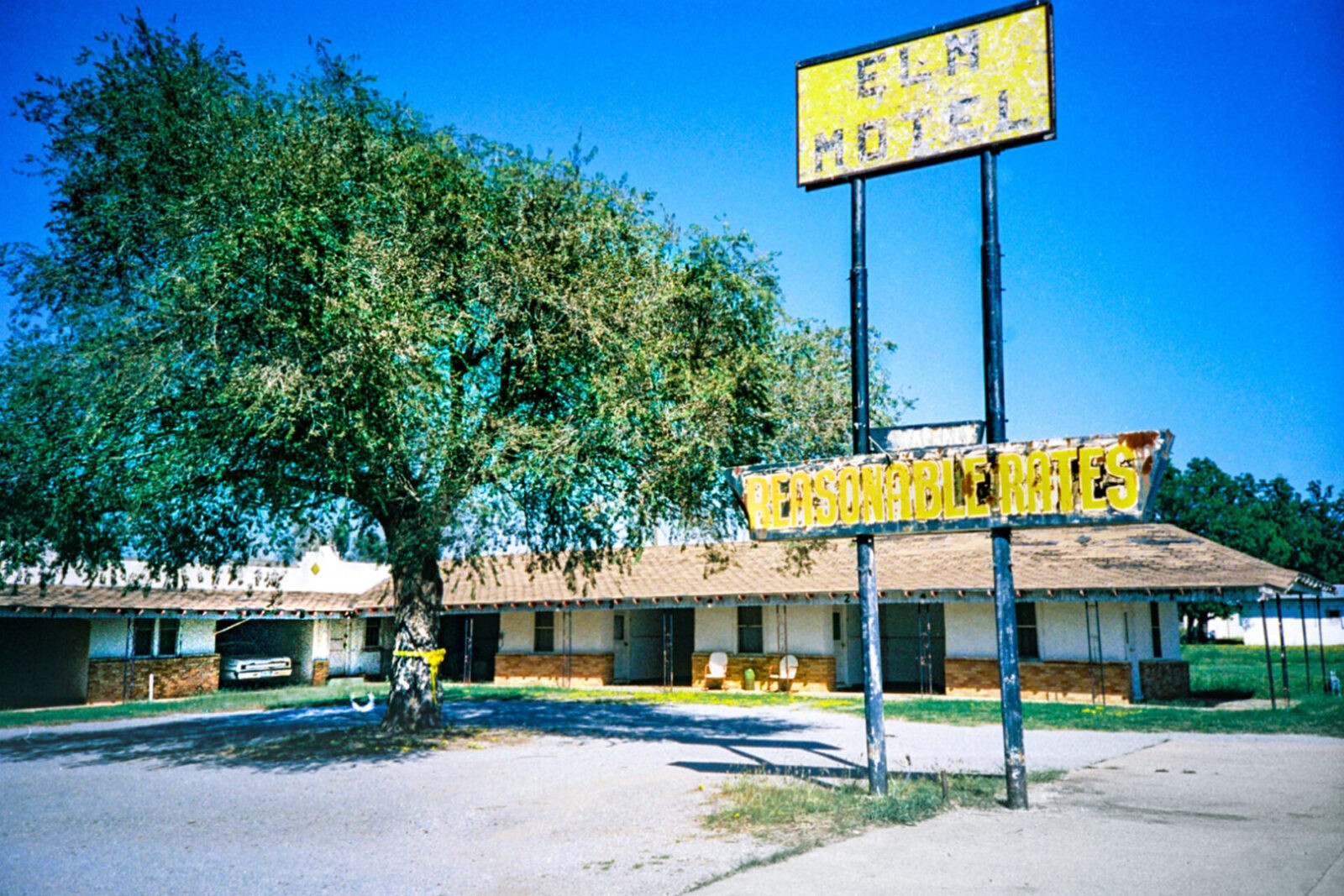 Historic Route 66 Erick OK Oklahoma Elm Motel Sign
