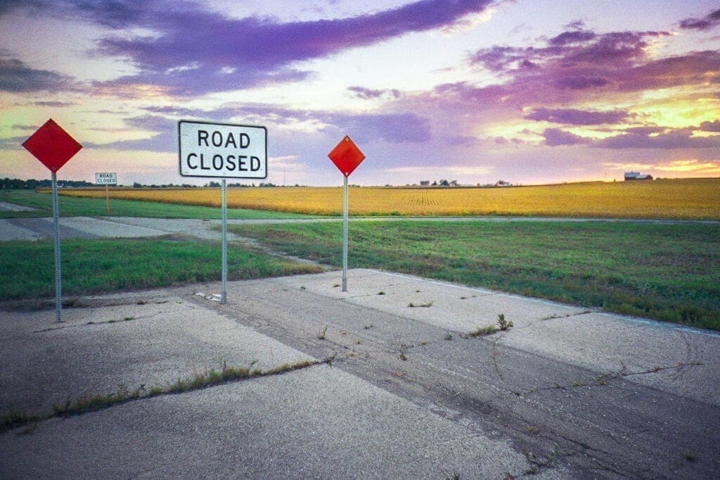 Historic Route 66 pavement in Illinois