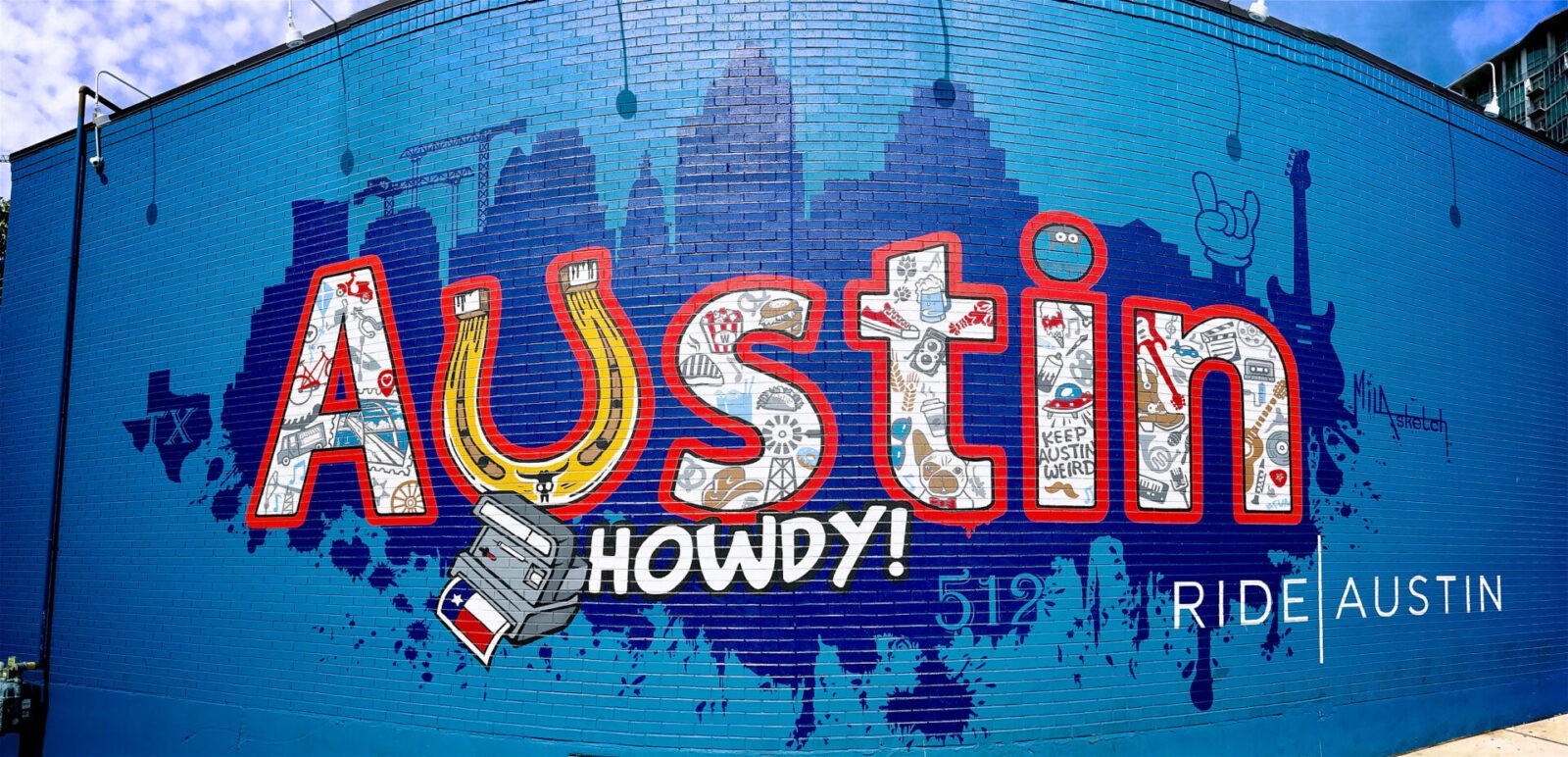“Howdy Austin” Mural in Austin Texas