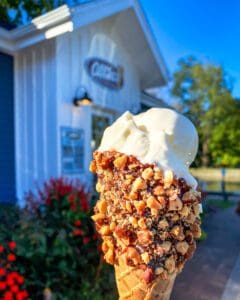 Ice cream cone from Abbott’s Frozen Custard In Fairport since 1902.