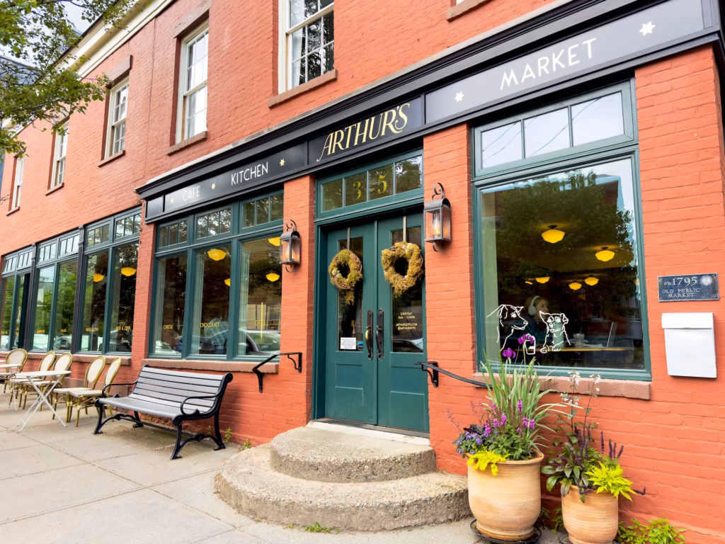Historic 1795 Arthur's Market building in the Stockade Historic District of Schenectady