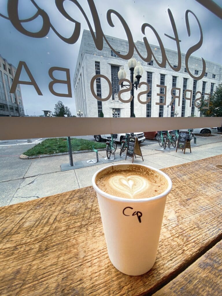 Photo of a cappuccino at Stacks Espresso Bar Albany NY, Erie Canal 3rd wave coffee guide