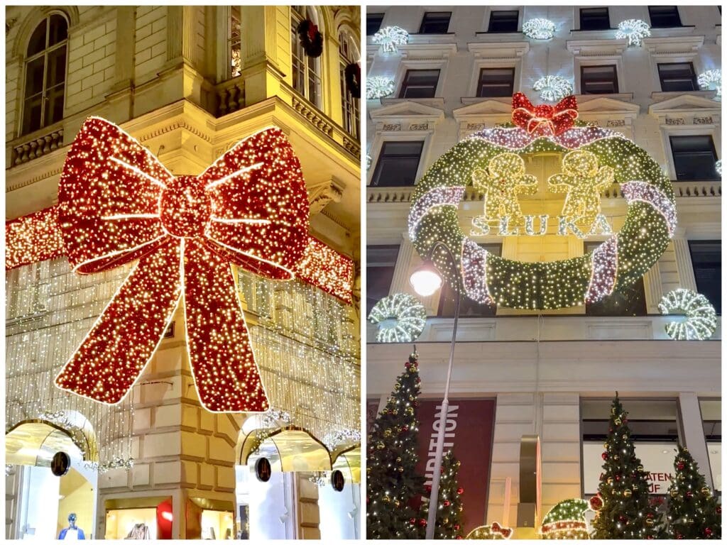 Christmas decorations in Vienna Austria