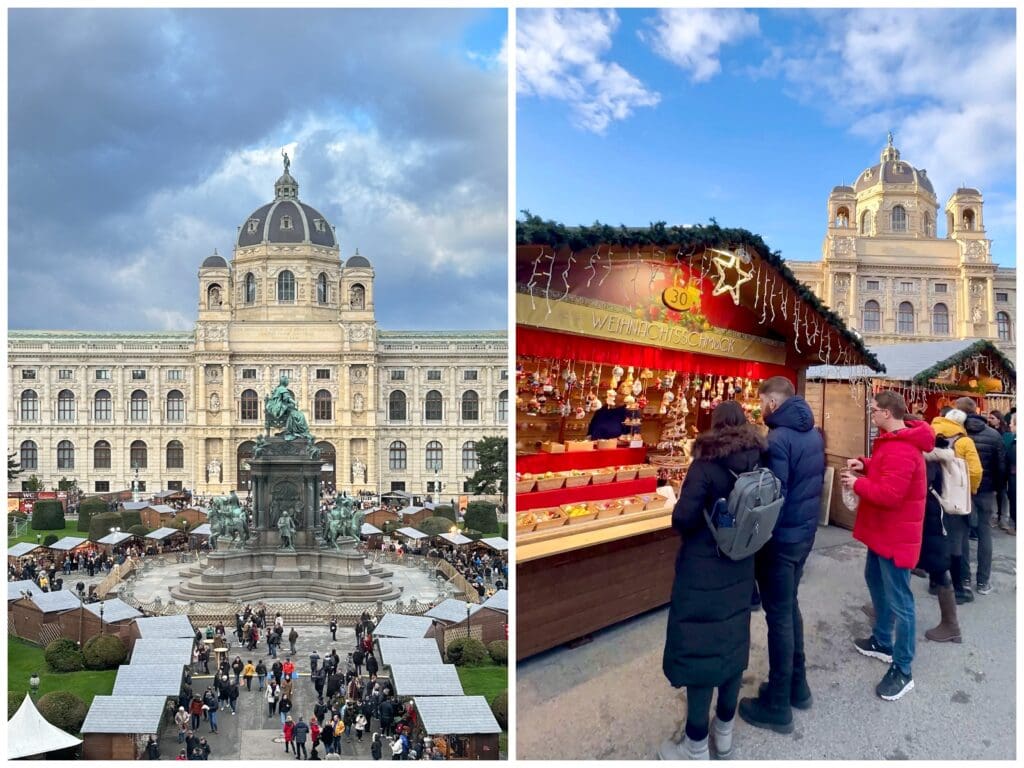 The Christmas Village in the Maria Theresa Square