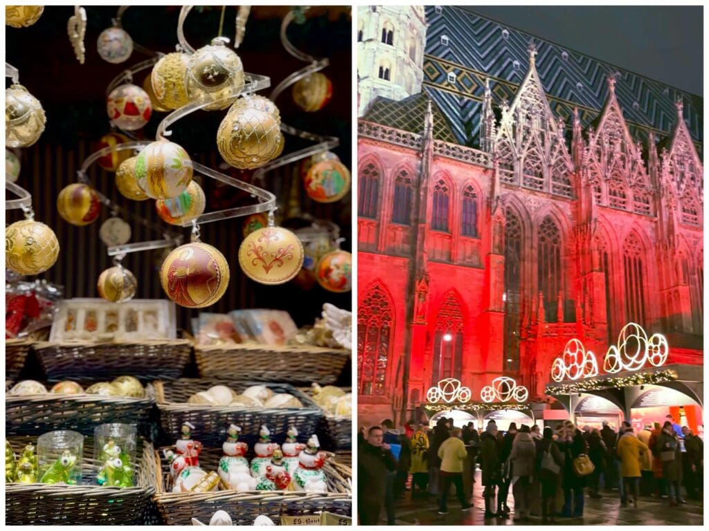 Evening stalls at the Christmas Market on St. Stephen's Square