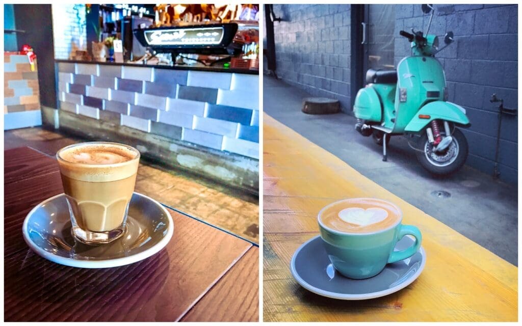 Photos of cappuccinos at PublicUs Coffee, in Las Vegas 3rd wave coffee guide