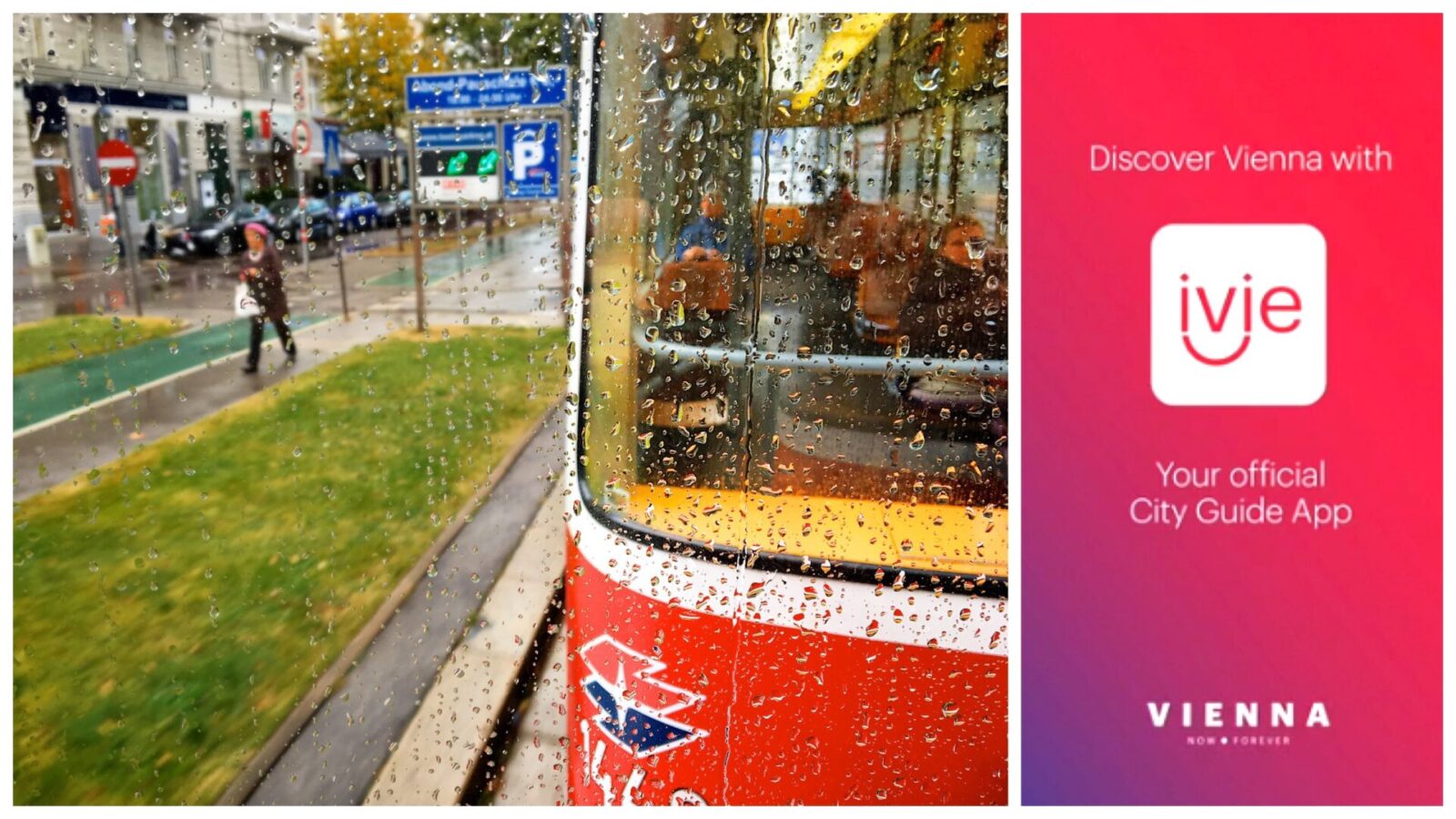 Ivie app and a photo of a Viennese tram i