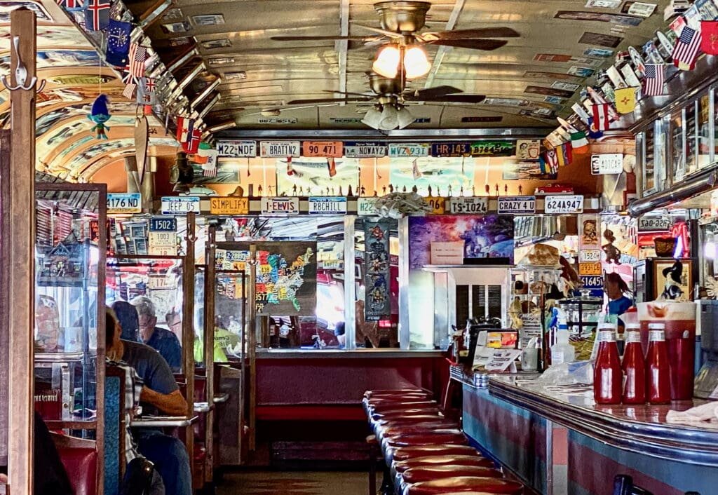 50s style diner in Herkimer on Erie Canal route