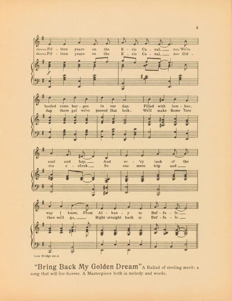 New York Public Library Digital Collections of Low Bridge! Everybody Down, make it the song of your Erie Canal roadtrip