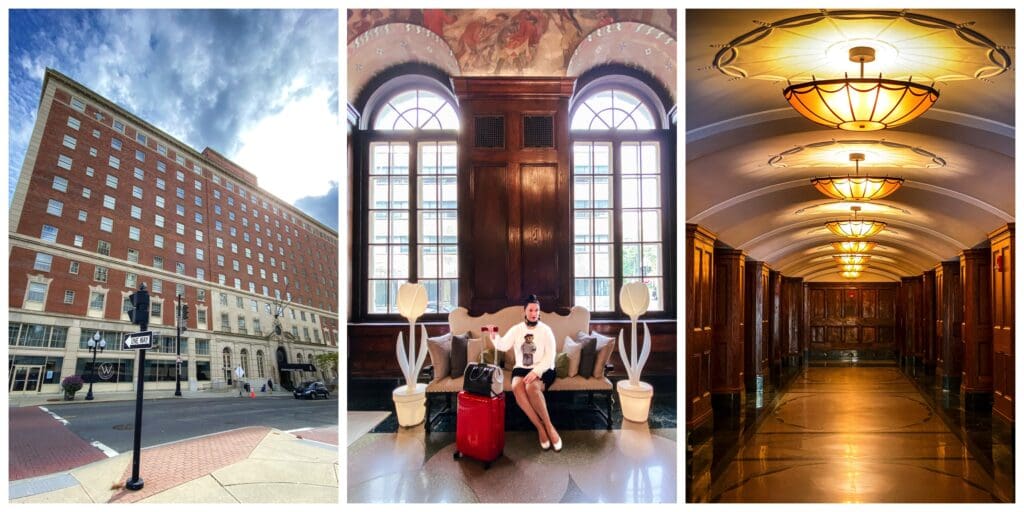 Collage of Renaissance Albany Hotel scenes