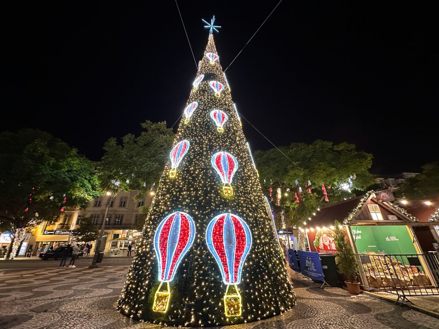 Lisbon, Portugal - Christmas Tree at Rossio Square Lisbon, Portugal - Christmas Tree at Rossio Square