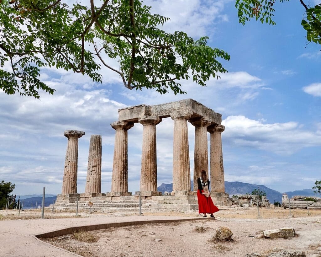 The Temple of Apollo, is the central landmark of Ancient Corinth