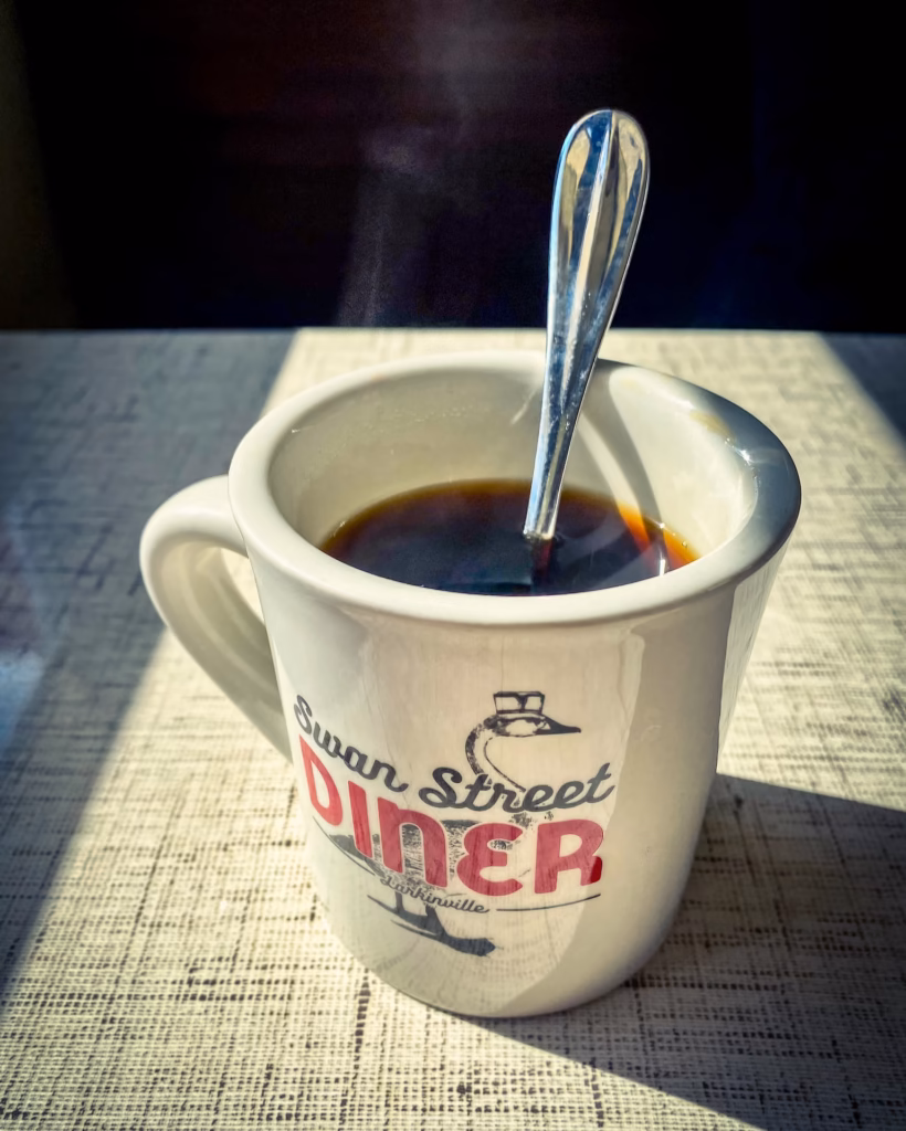 A cup of coffee at a diner in Buffalo