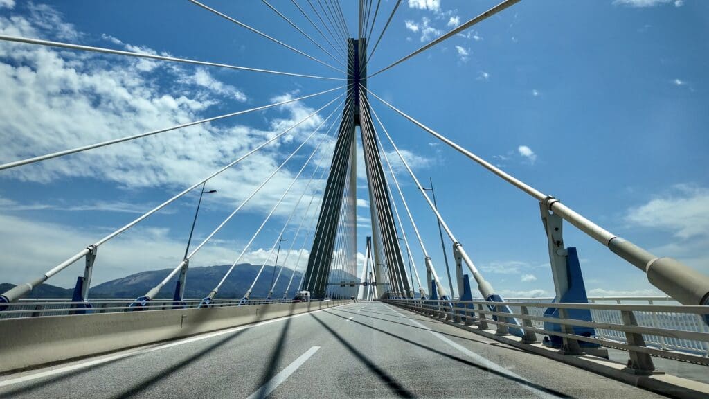 Suspension cables of the Rio-Antirio Bridge