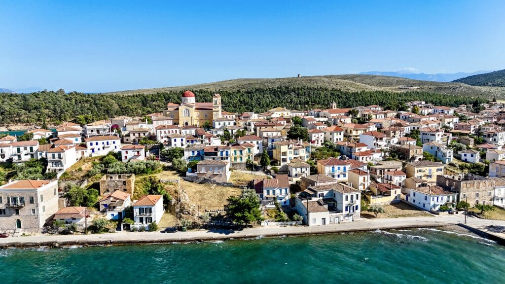 Galaxidi, a seaside town adjacent to Nafpaktia, an easy day trip from Nafpaktos Greece