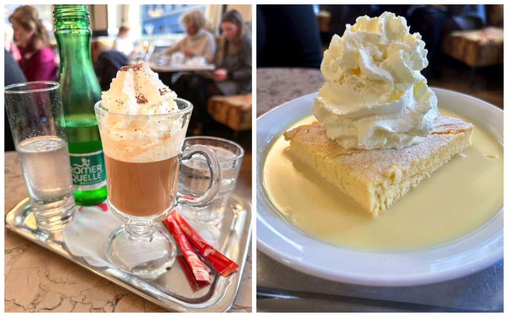 Coffee and dessert at Cafe Tirolerhof