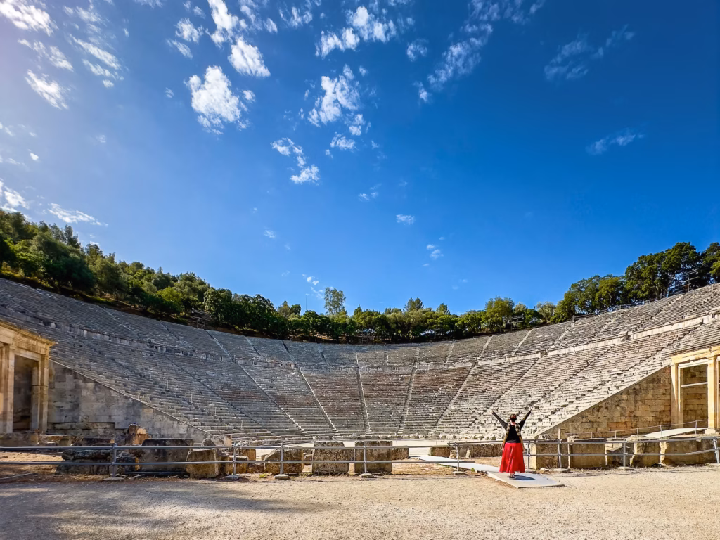 Epidaurus theater early in the morning.