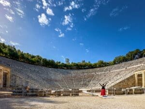 Epidaurus theater early in the morning.