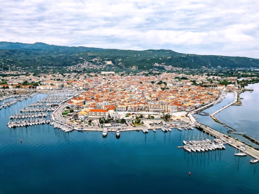 Aerial view of Lefkada town