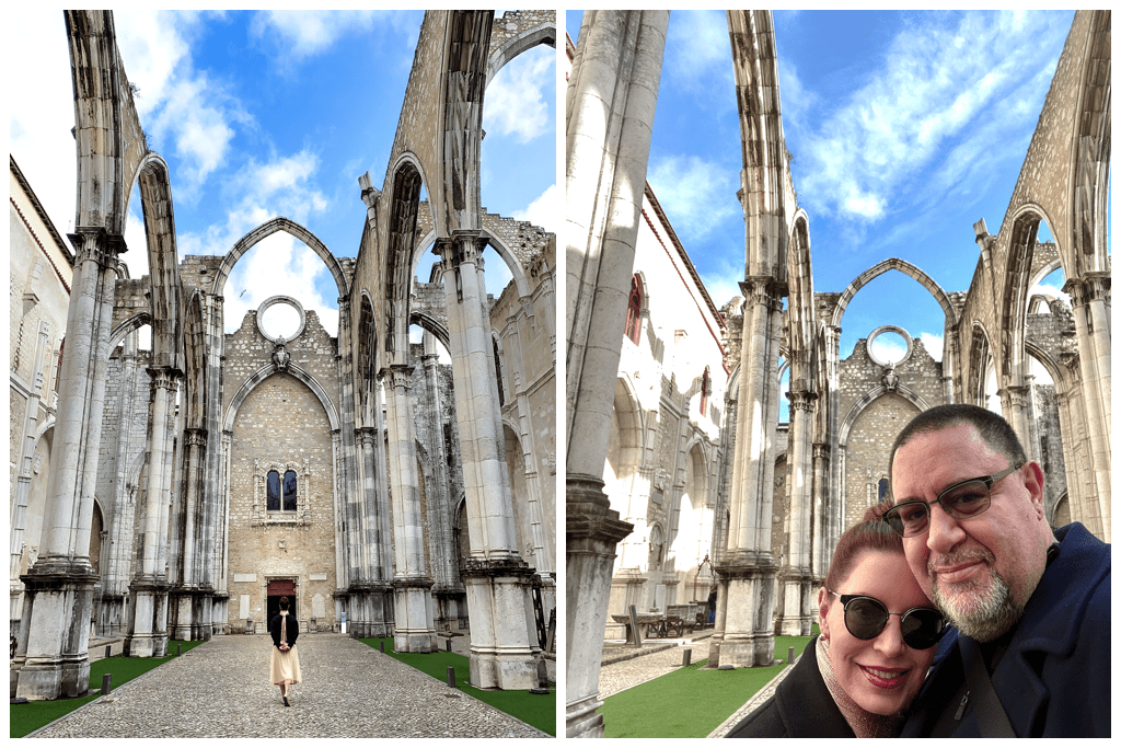 Instagram selfies at Carmo Convent in Lisbon