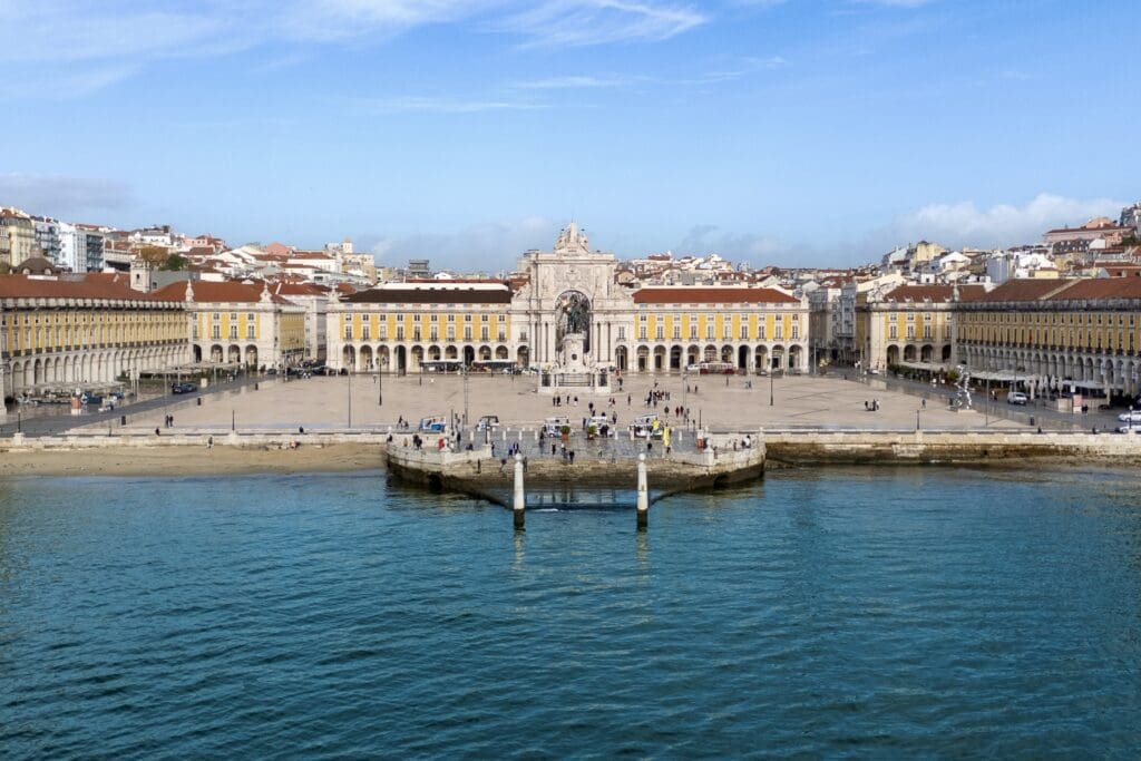 Aerial view of Commerce Square, a must visit in any Lisbon itinerary