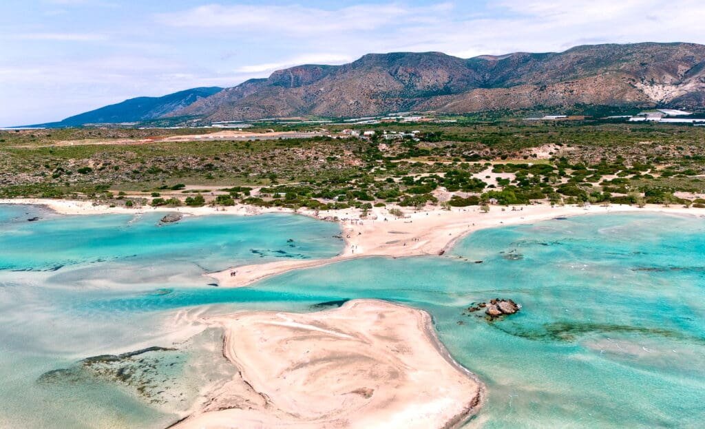 Elafonisi Beach in Crete, with its pink sand was voted by the number one beach in the world by TripAdvisor in 2025. Photo © Spotlight Sojourns