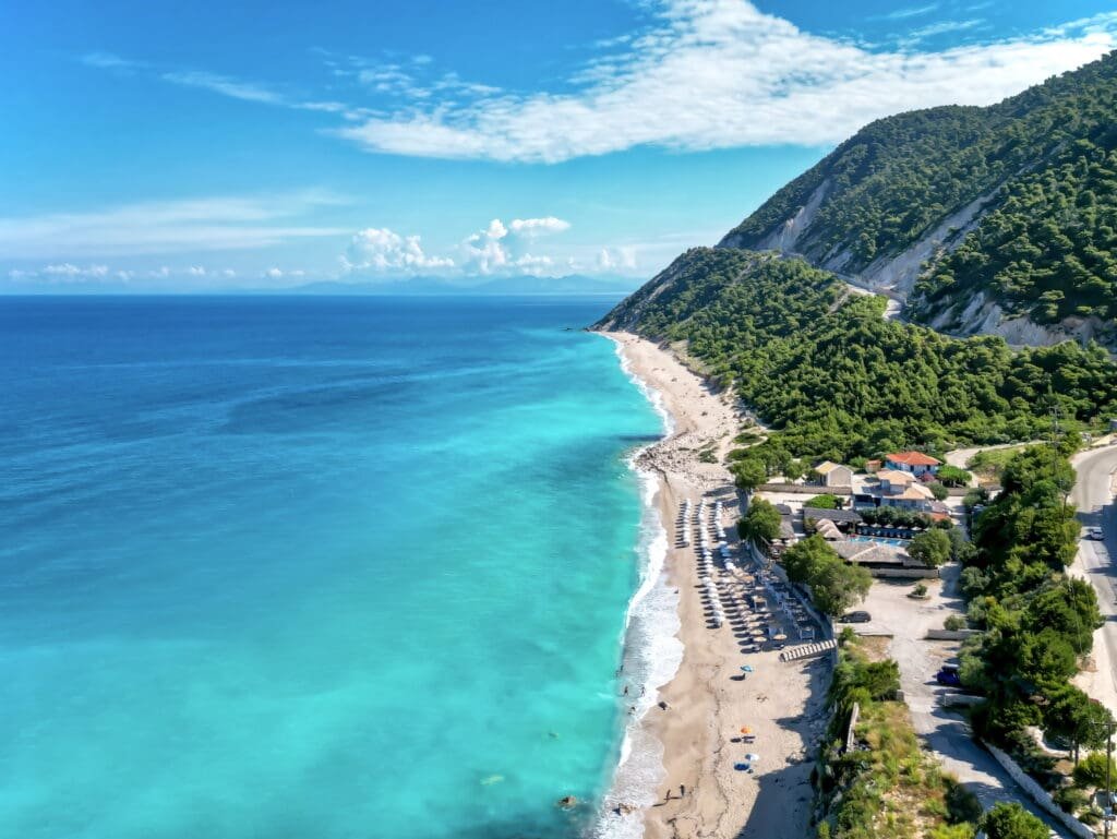 Greece consitently ranks in the top scale of Blue Flag beaches in Europe and the world, making Greece a desireble destination to visit. Like here in the turquoise waters and white sand beaches of Lefkada. Photo © Spotlight Sojourns