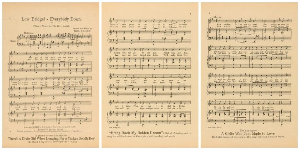 New York Public Library Digital Collections of Low Bridge! Everybody Down