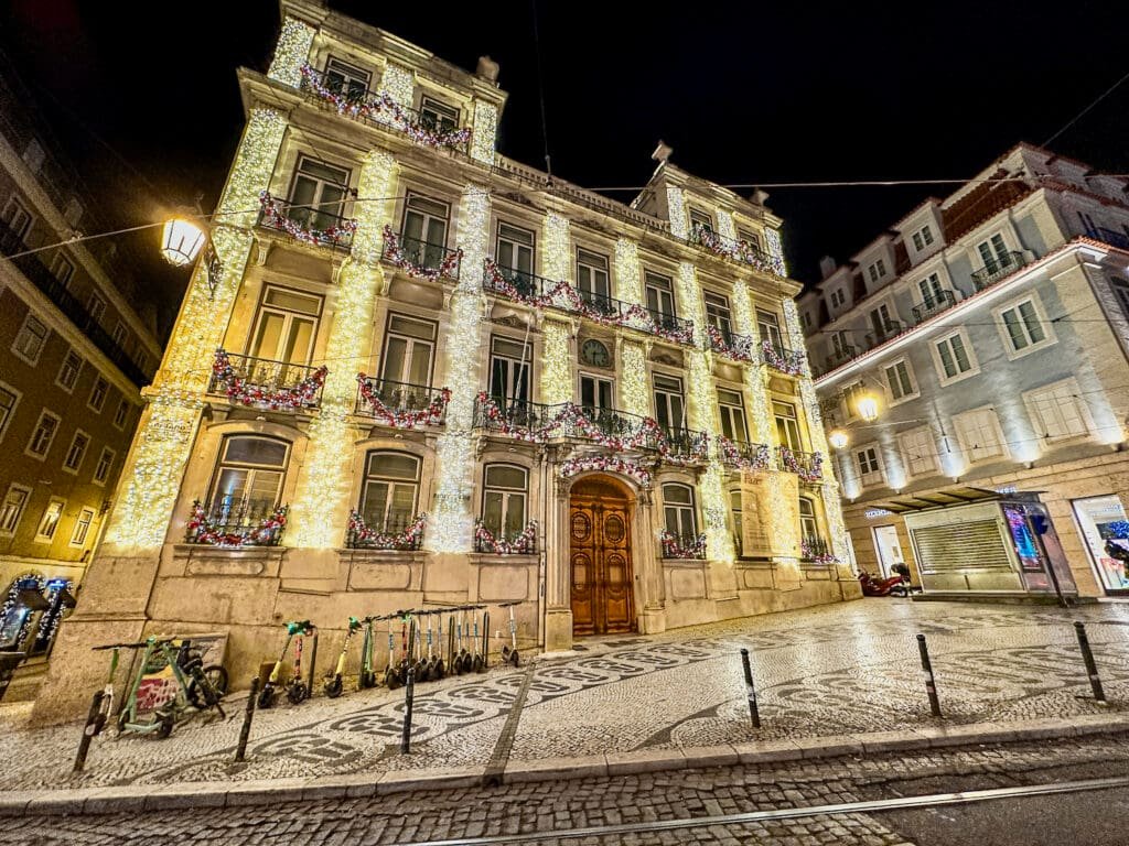 Christmas in Lisbon is a bright lights and decorations