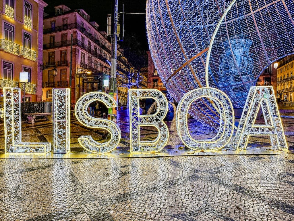 Lisbon Christmas Light Decorations