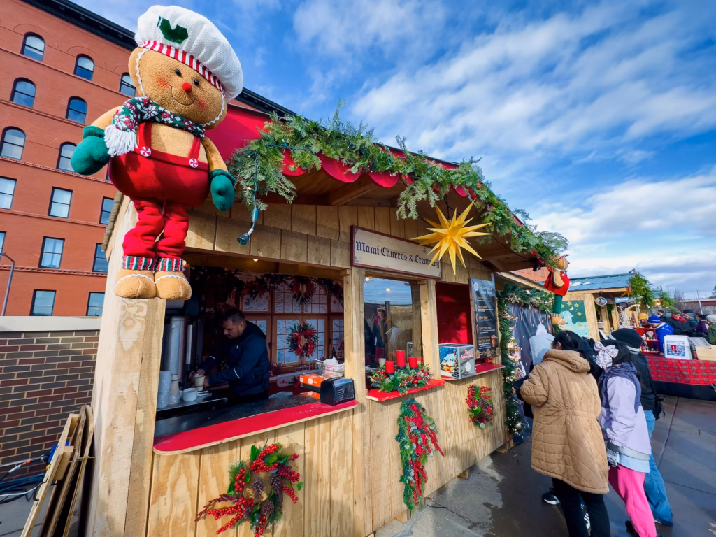 Vendor stall at St Paul European Christmas market