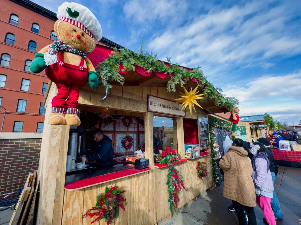 Vendor stall at St Paul European Christmas market