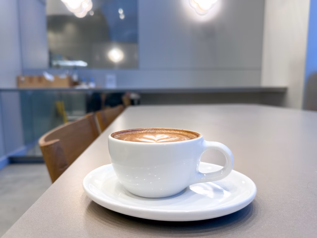 Blue bottle coffee shop on the Magnificent Mile