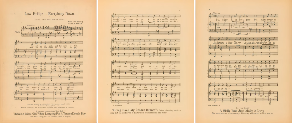 New York Public Library Digital Collections of Low Bridge! Everybody Down