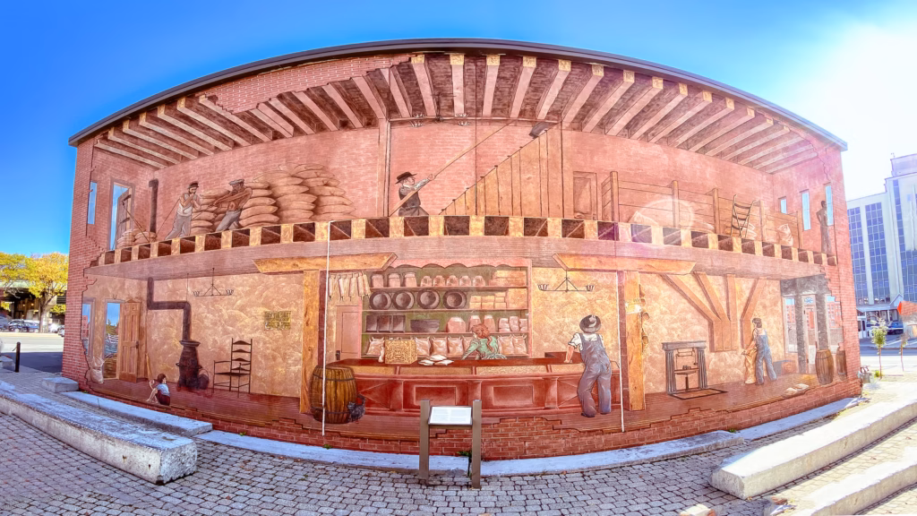 Erie Canal Museum mural 