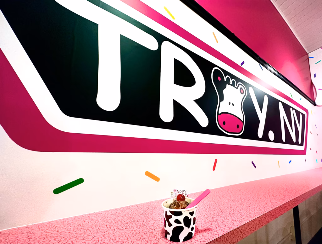 While on your travel bucketlist roadtrip in Troy, take an ice cream at the Dutch Udder