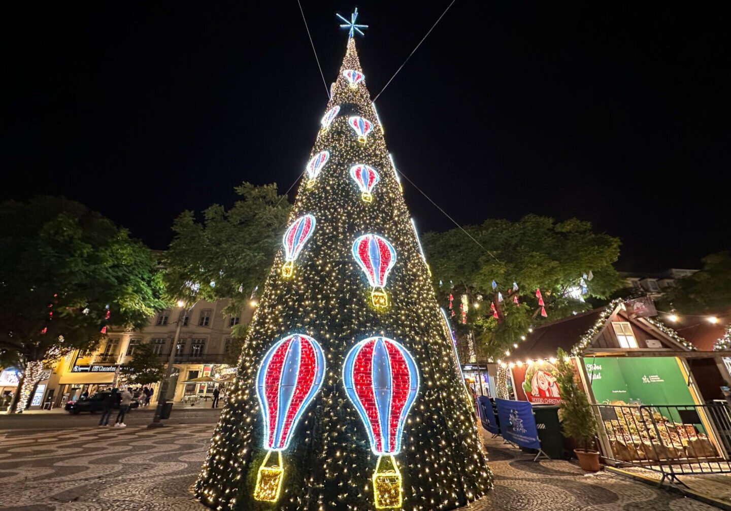 Lisbon, Portugal - Christmas Tree at Rossio Square Lisbon, Portugal - Christmas Tree at Rossio Square